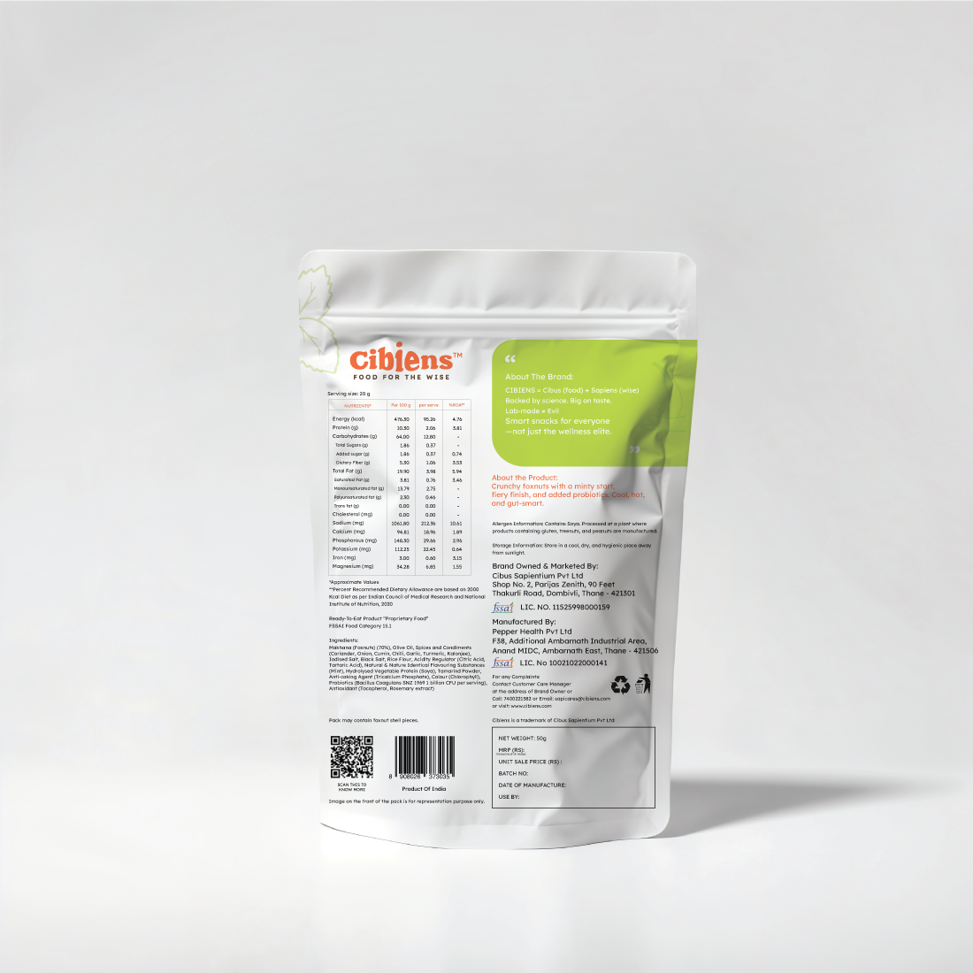 SPICY MINT PROBIOTIC MAKHANA